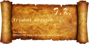 Triebel Kristóf névjegykártya