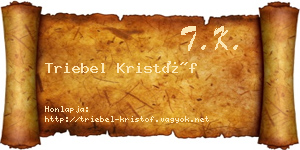 Triebel Kristóf névjegykártya