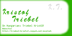 kristof triebel business card
